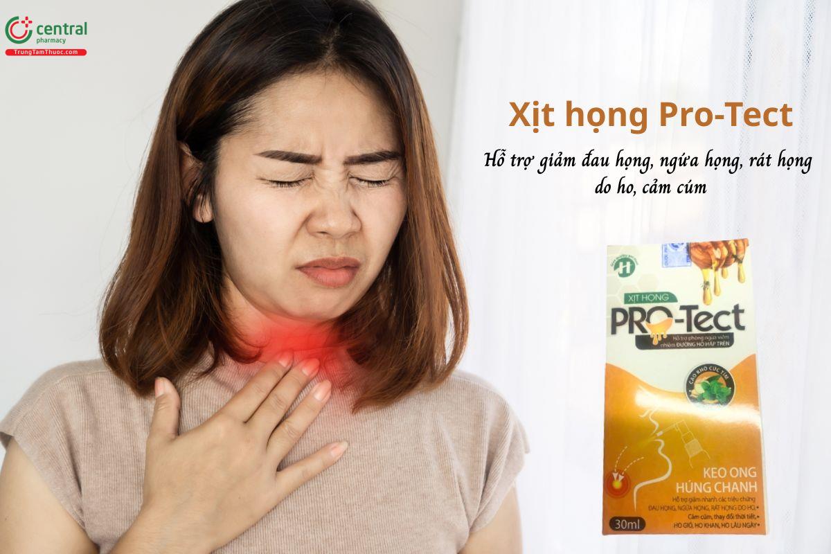 Xịt họng Pro-Tect - Giảm ho, đau rát họng ,ngứa họng