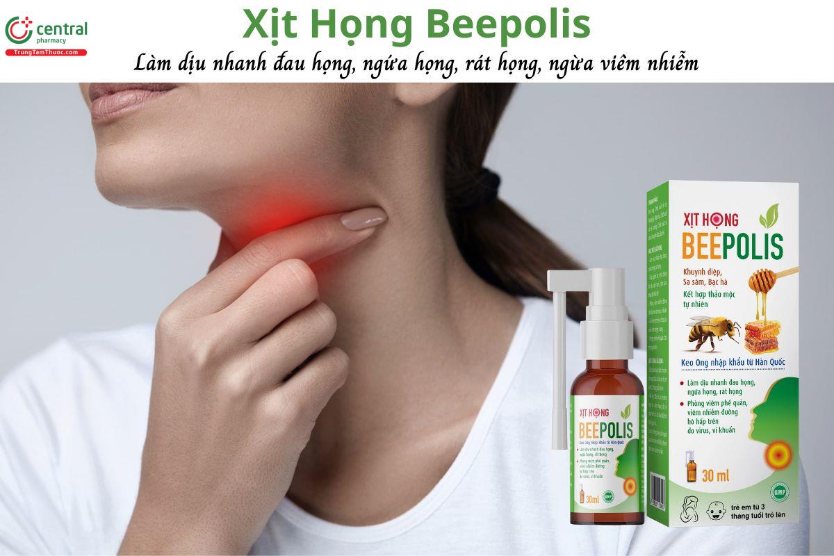 Xịt Họng Beepolis - Ngừa viêm nhiễm, làm dịu nhanh đau họng, rát họng, ngứa họng