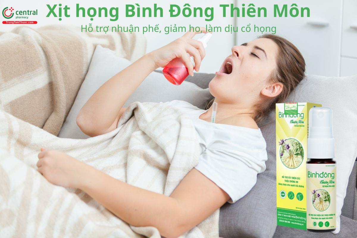 Xịt họng Bình Đông Thiên Môn hỗ trợ nhuận phế, giảm ho, làm dịu cổ họng