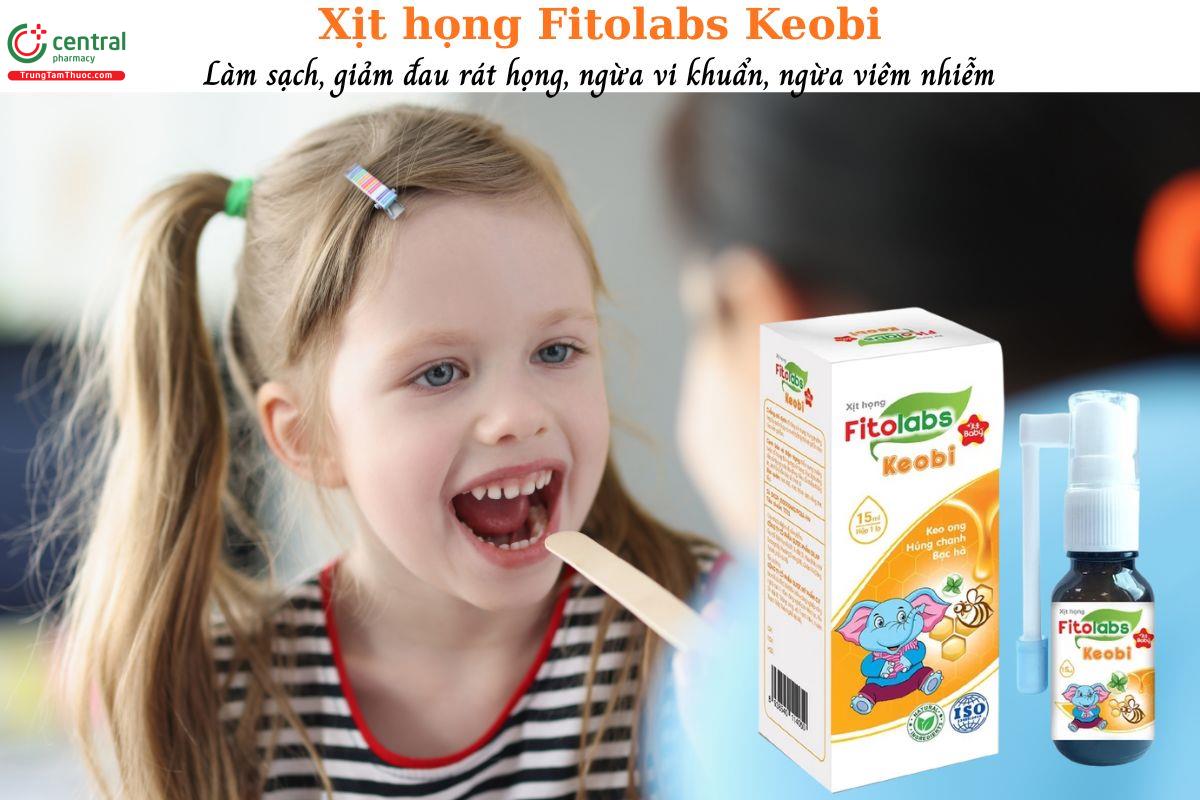 Xịt họng Fitolabs Keobi - Làm sạch, ngừa viêm nhiễm, giảm đau rát họng