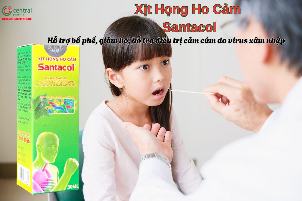 Xịt Họng Ho Cảm Santacol giúp bổ phế, giảm ho
