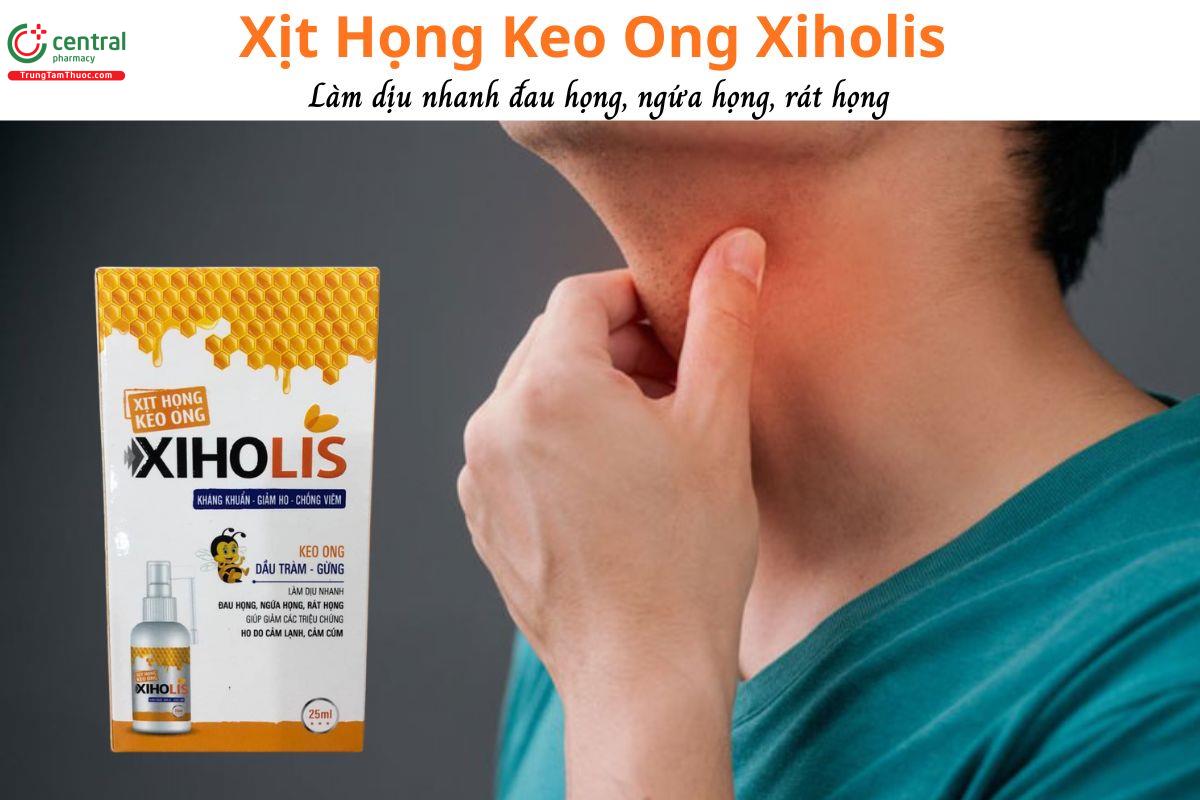 Xịt Họng Keo Ong Xiholis - Giảm đau họng, ngứa họng, rát họng