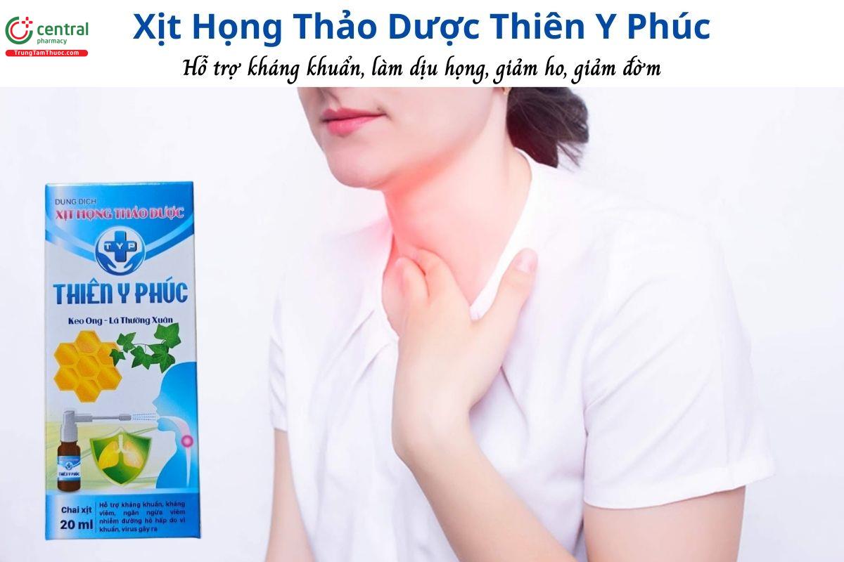 Xịt Họng Thảo Dược Thiên Y Phúc - Kháng khuẩn, làm dịu họng, giảm ho