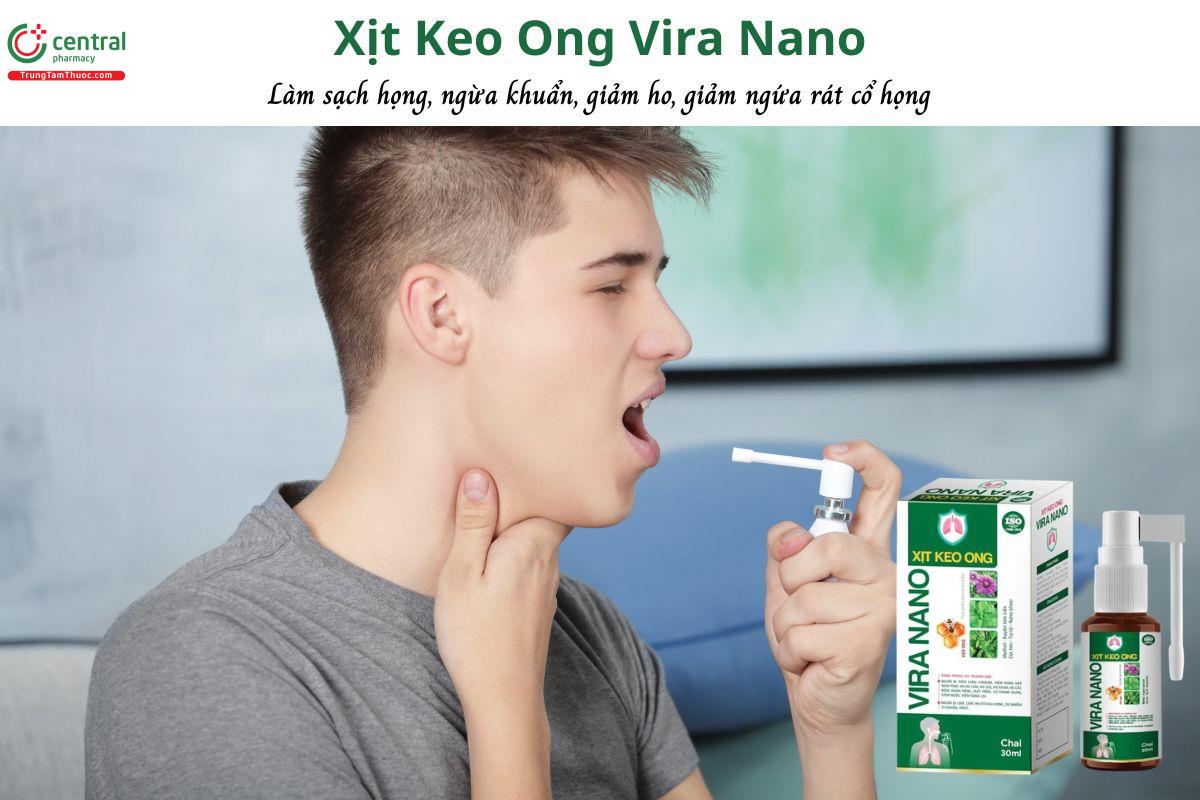 Xịt Keo Ong Vira Nano - Kháng khuẩn, giảm viêm họng, đau họng
