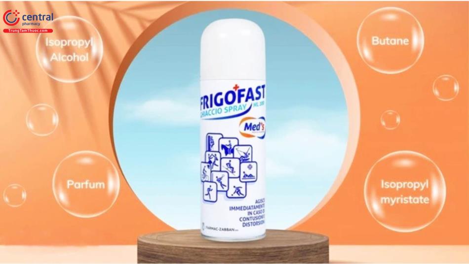Hình 1: Thành phần của Frigofast Spray 200ml