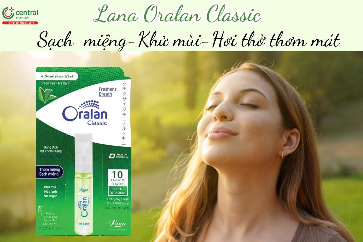 Xịt Thơm Miệng Lana Oralan Classic Trà Xanh - Đánh bay hôi miệng