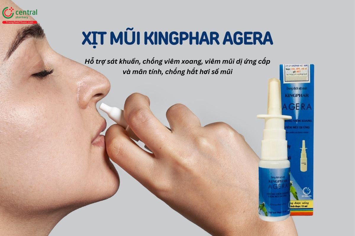 Xịt mũi Kingphar Agera 15ml có công dụng gì?