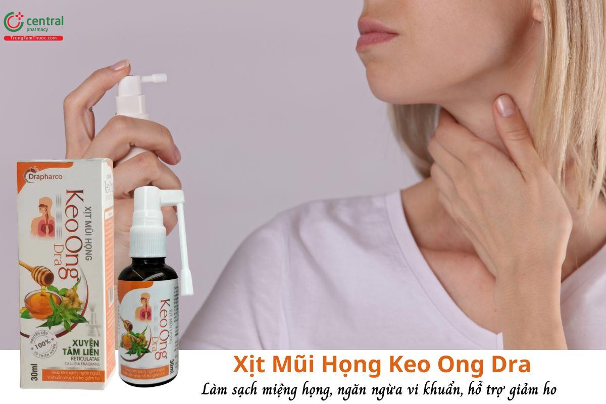 Xịt Mũi Họng Keo Ong Dra - Hỗ trợ giảm ho, ngăn ngừa vi khuẩn