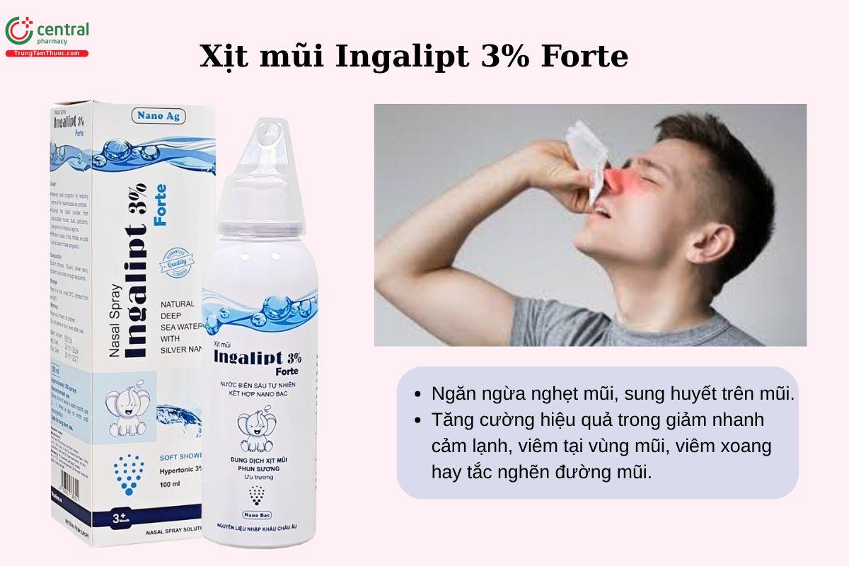 Công dụng của Xịt mũi Ingalipt 3% Forte