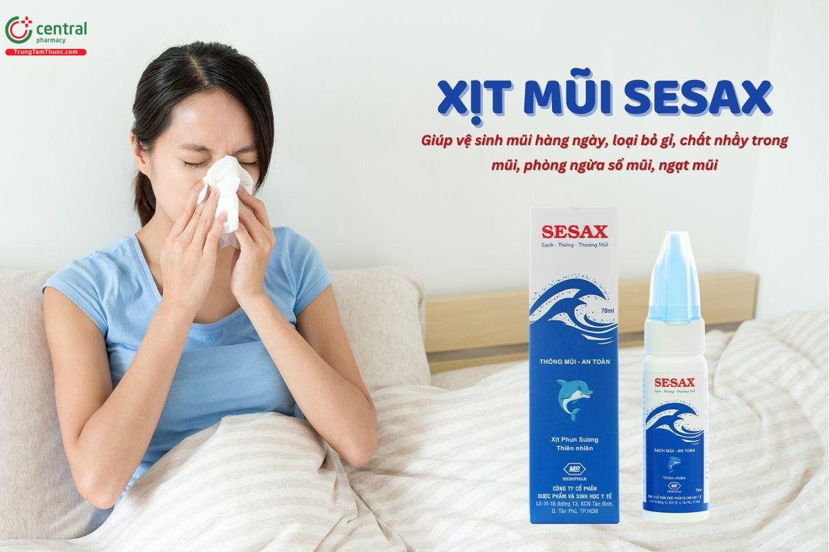 Xịt mũi Sesax 70ml xanh dương dùng cho ai?