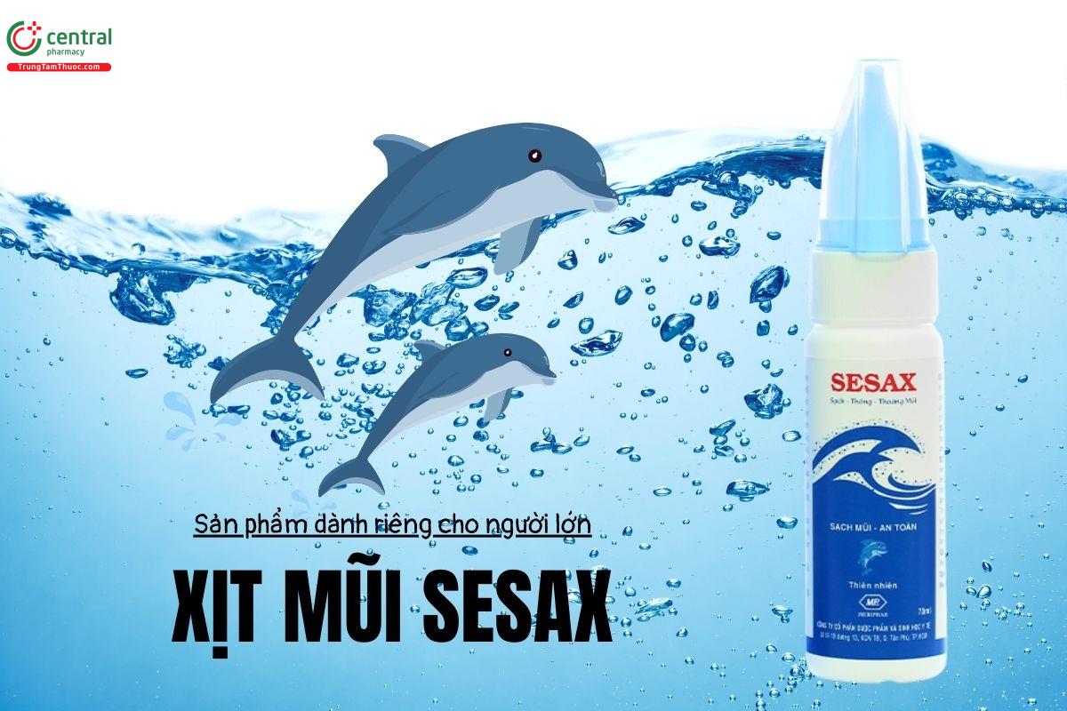 Xịt mũi Sesax 70ml (người lớn) làm sạch mũi, thông thoáng đường thở