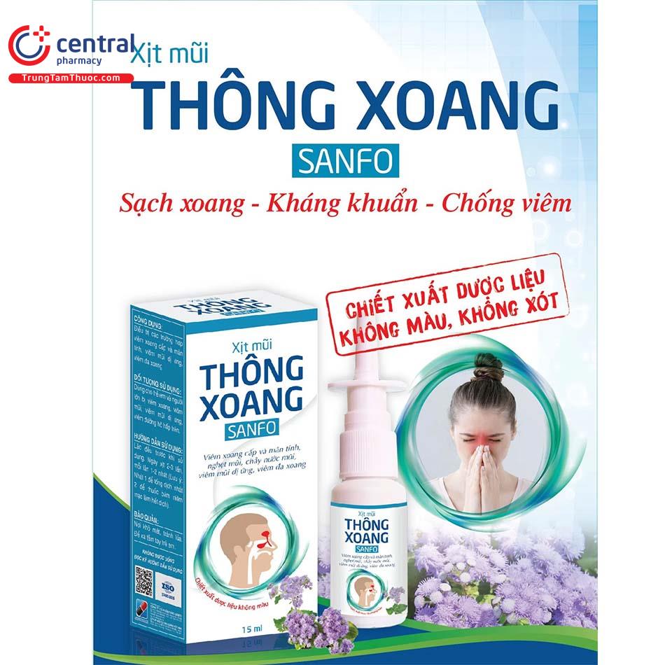 Xịt mũi thông xoang Sanfo giúp đường thở thông thoáng