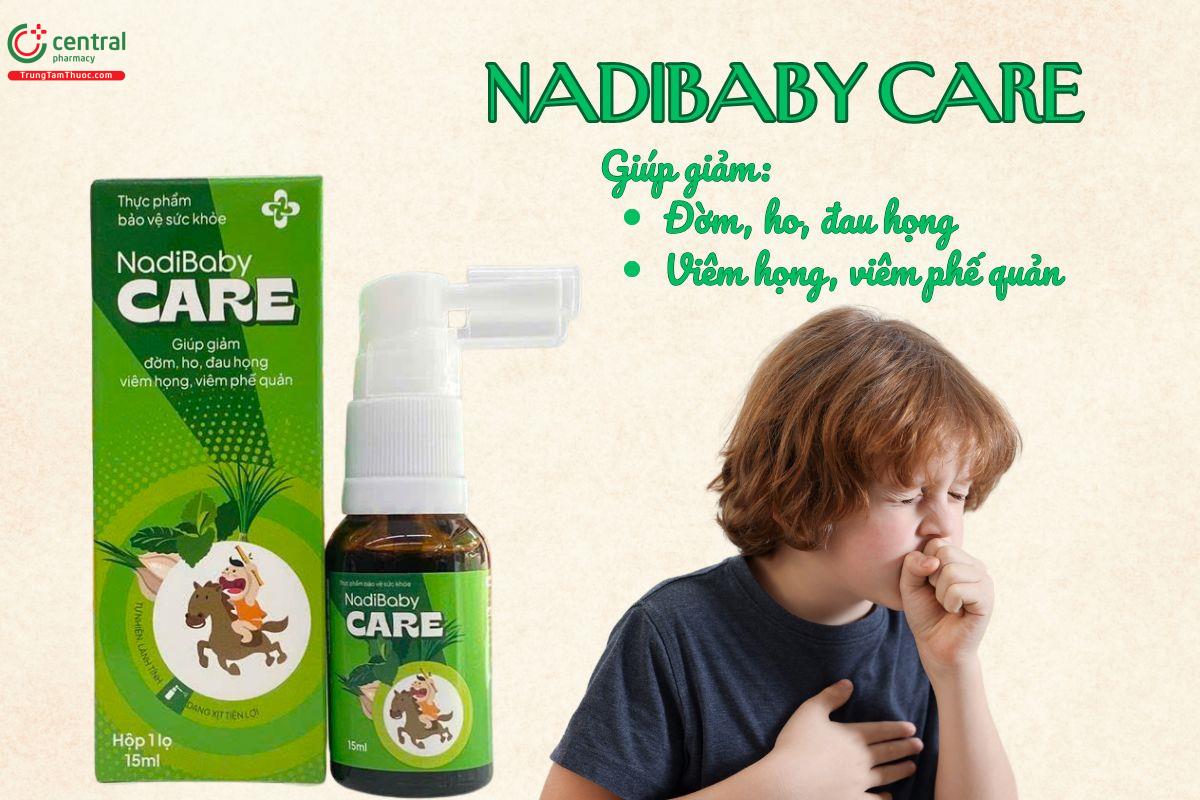 Nadibaby Care giúp giảm đau rát họng, giảm ho có đờm