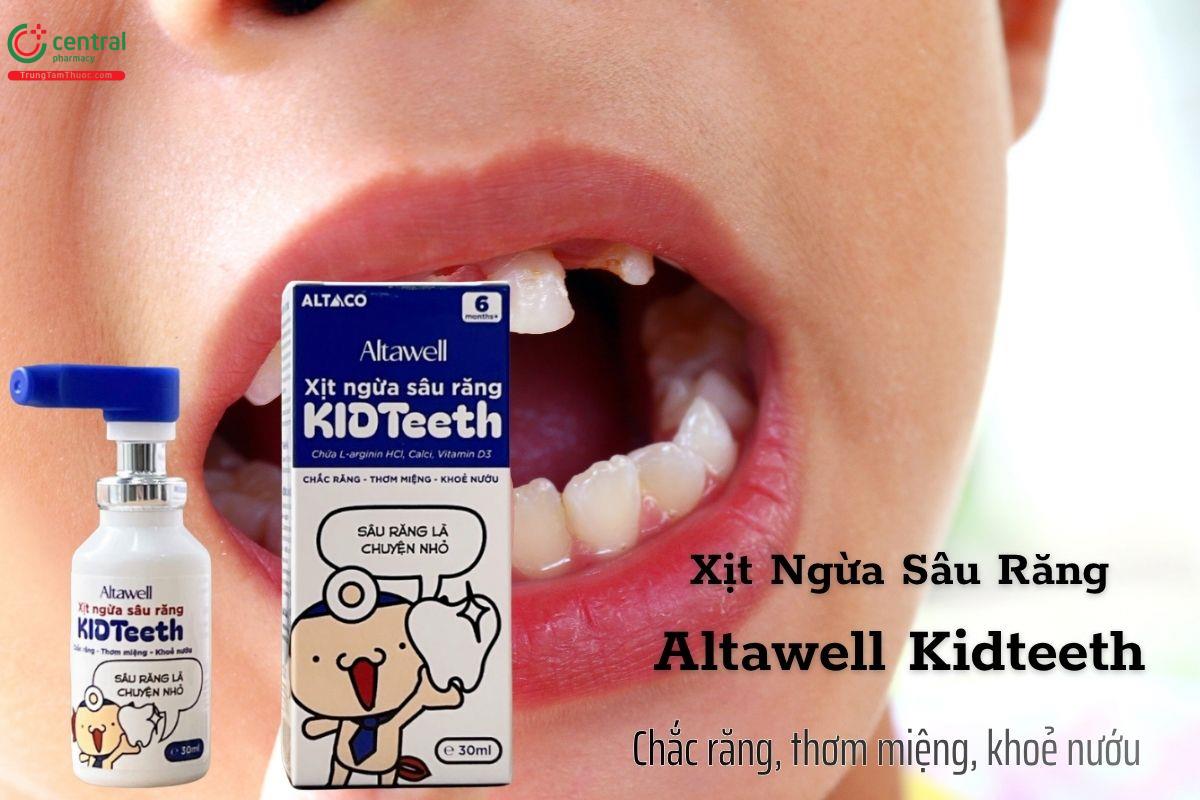 Xịt Ngừa Sâu Răng Altawell Kidteeth giúp bảo vệ răng miệng cho trẻ từ 6 tháng tuổi trở lên