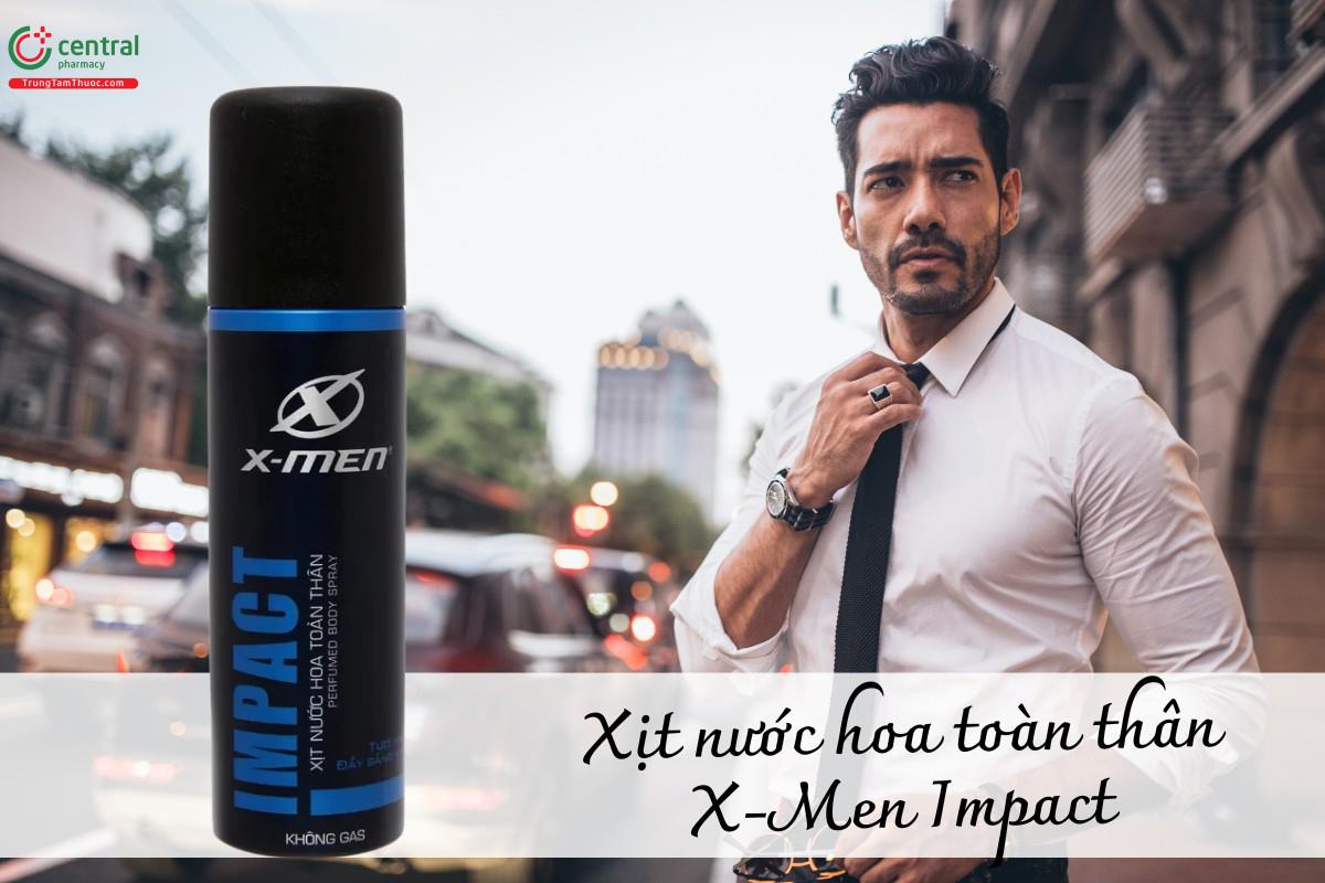 Xịt nước hoa toàn thân X-Men Impact 100ml - Tươi mát sảng khoái