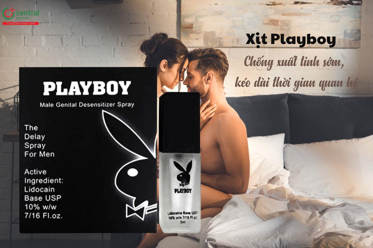 Xịt Playboy Đen 5ml - Chống xuất tinh sớm, kéo dài thời gian quan hệ