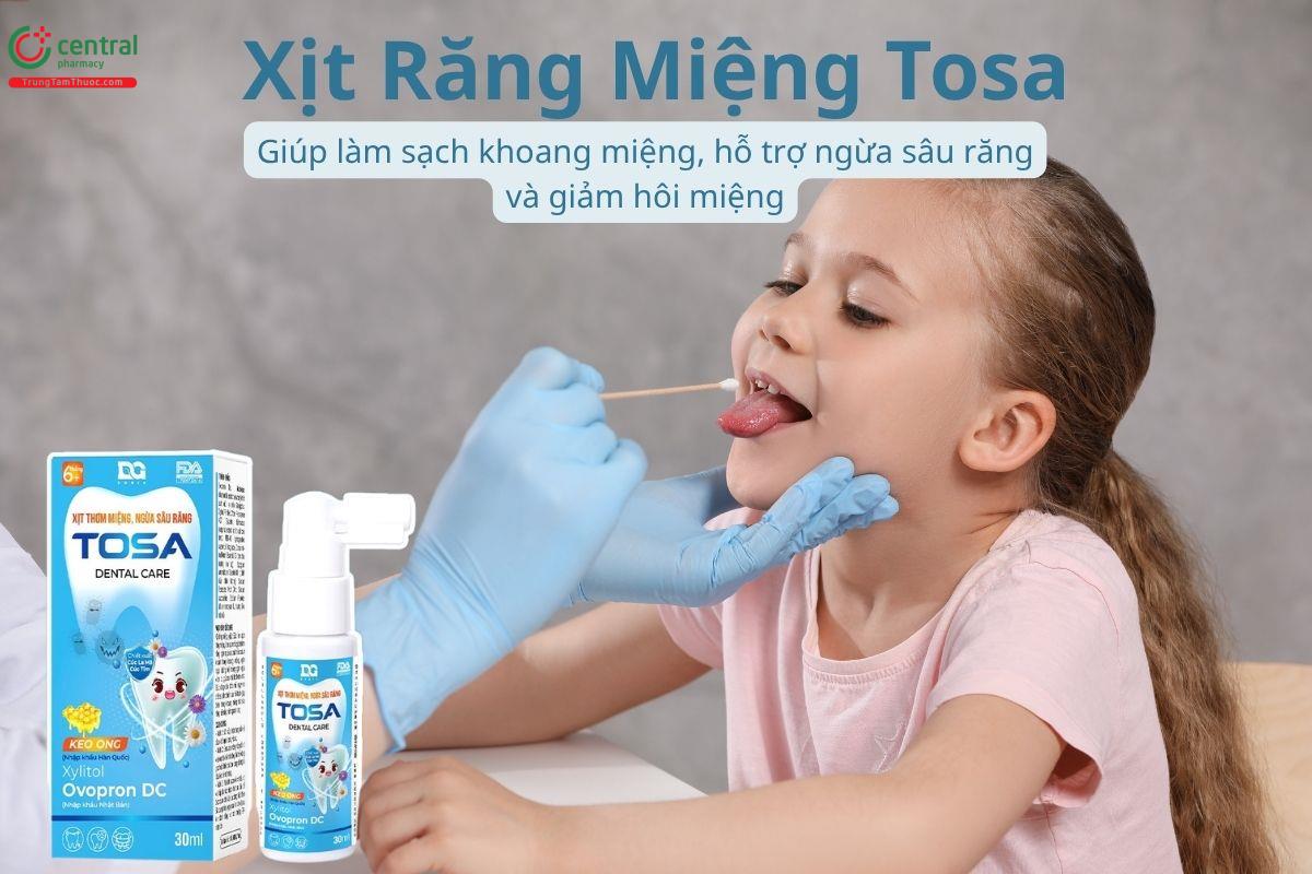 Xịt Răng Miệng Tosa làm sạch khoang miệng và giảm hôi miệng
