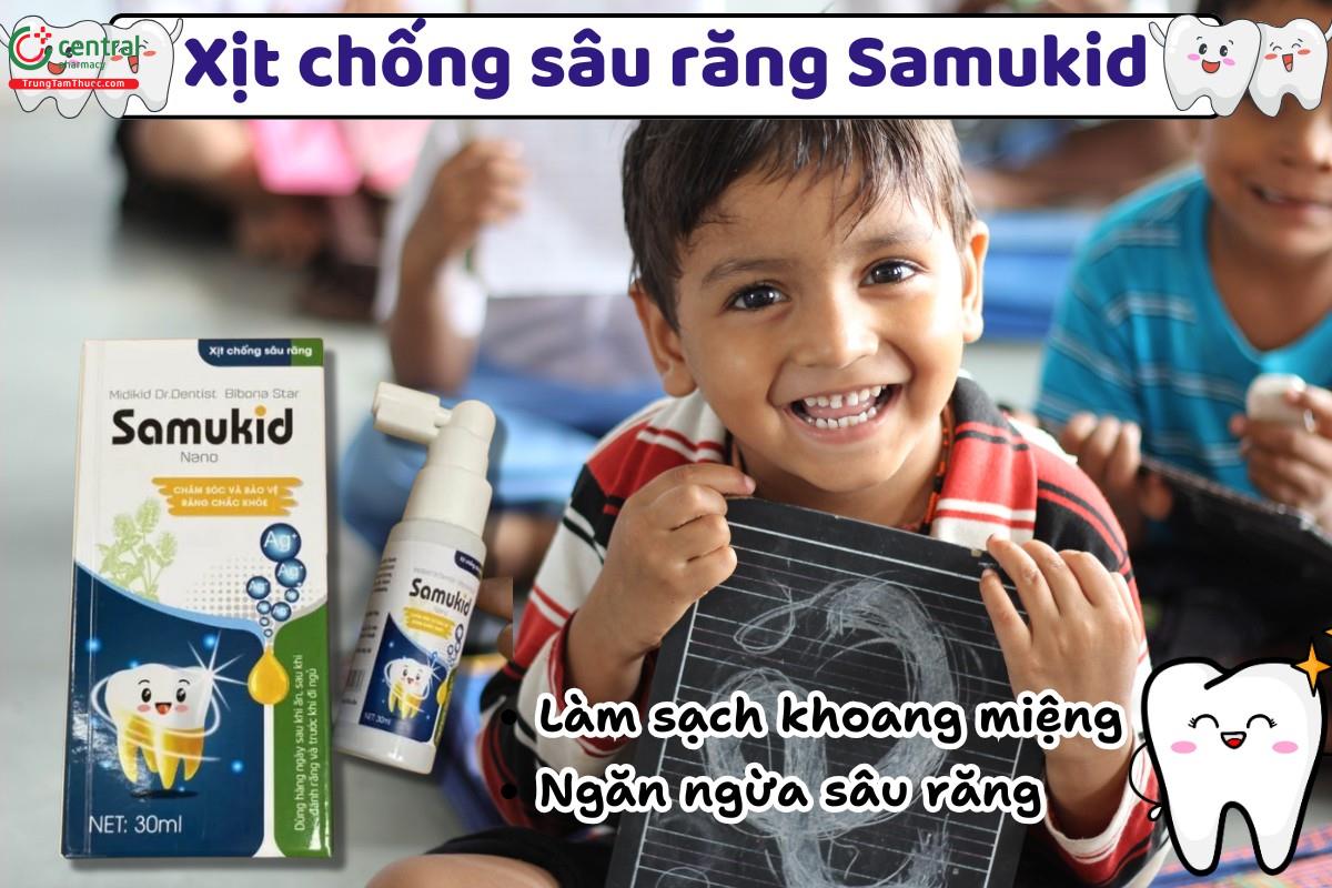 Xịt chống sâu răng Midkid Dr.Dentist Bibona Star Samukid Nano làm sạch và bảo vệ răng miệng