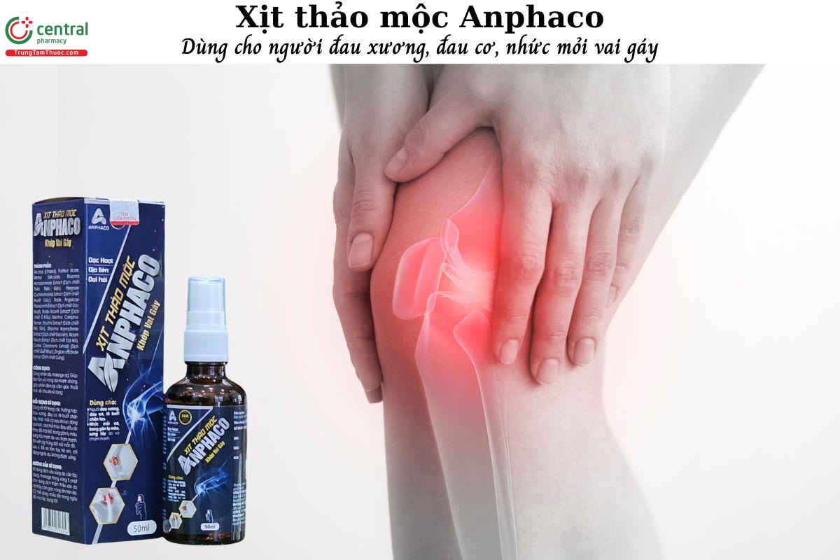 Xịt thảo mộc Anphaco - Giảm đau nhức mỏi cơ, xương khớp