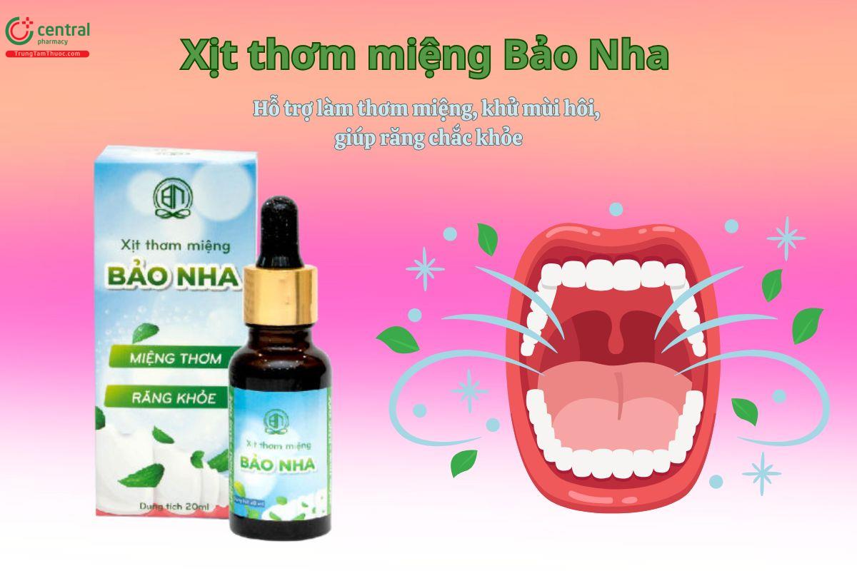Xịt Thơm Miệng Bảo Nha - Giảm hôi miệng, tạo hơi thở thơm mát