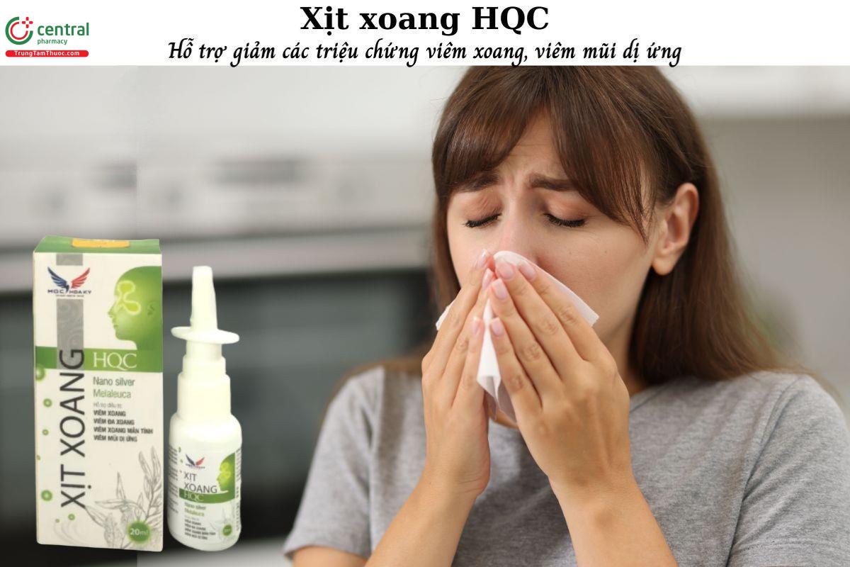 Xịt xoang HQC - Giảm triệu chứng sổ mũi, nghẹt mũi do viêm mũi, viêm xoang