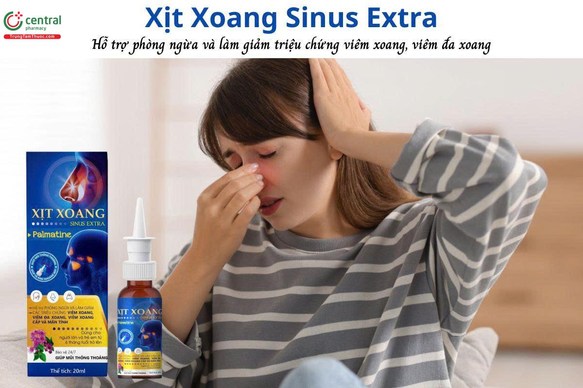 Xịt Xoang Sinus Extra - Hỗ trợ thông xoang, giảm viêm mũi, viêm xoang