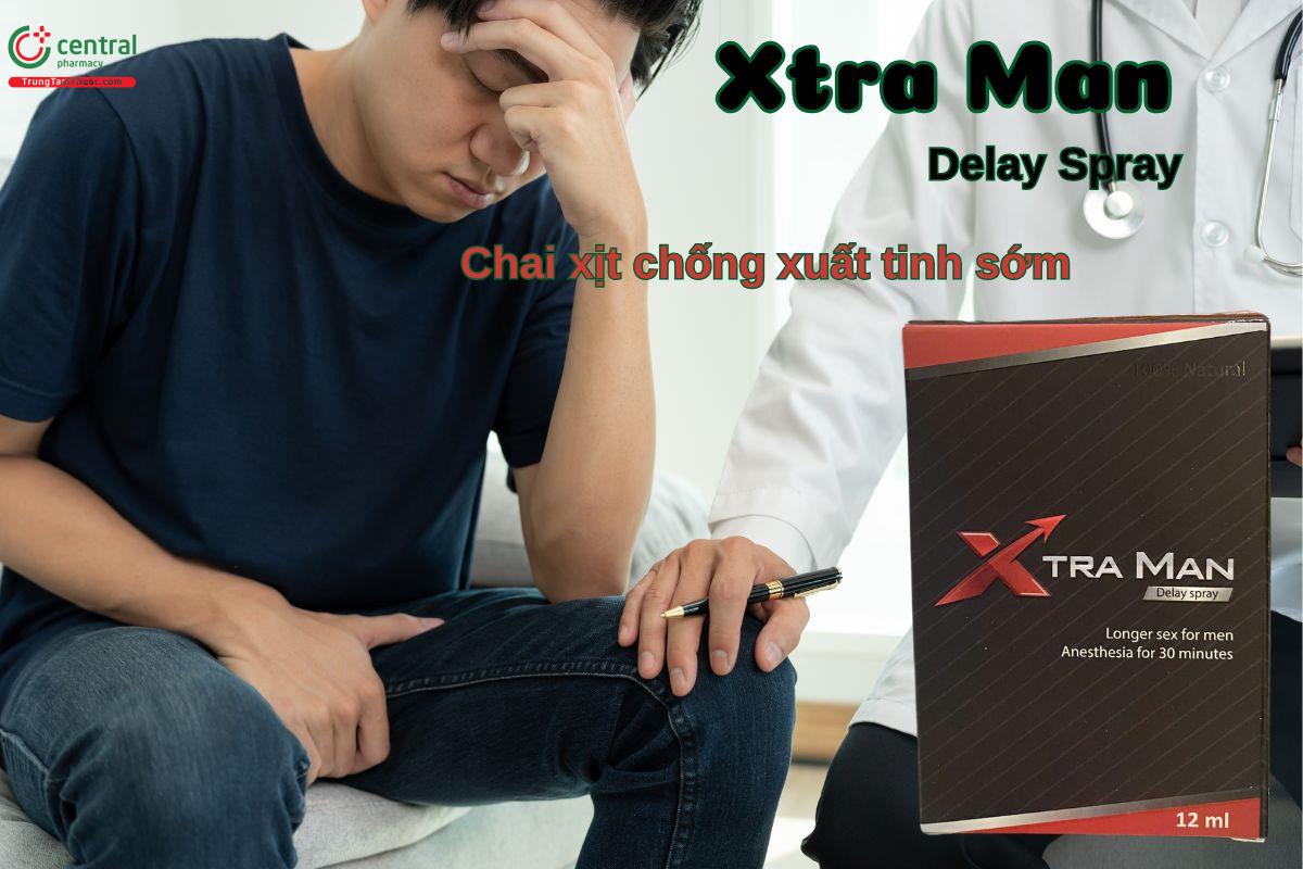 Chai xịt Xtra Man Delay Spray chống xuất tinh sớm, kéo dài cuộc yêu