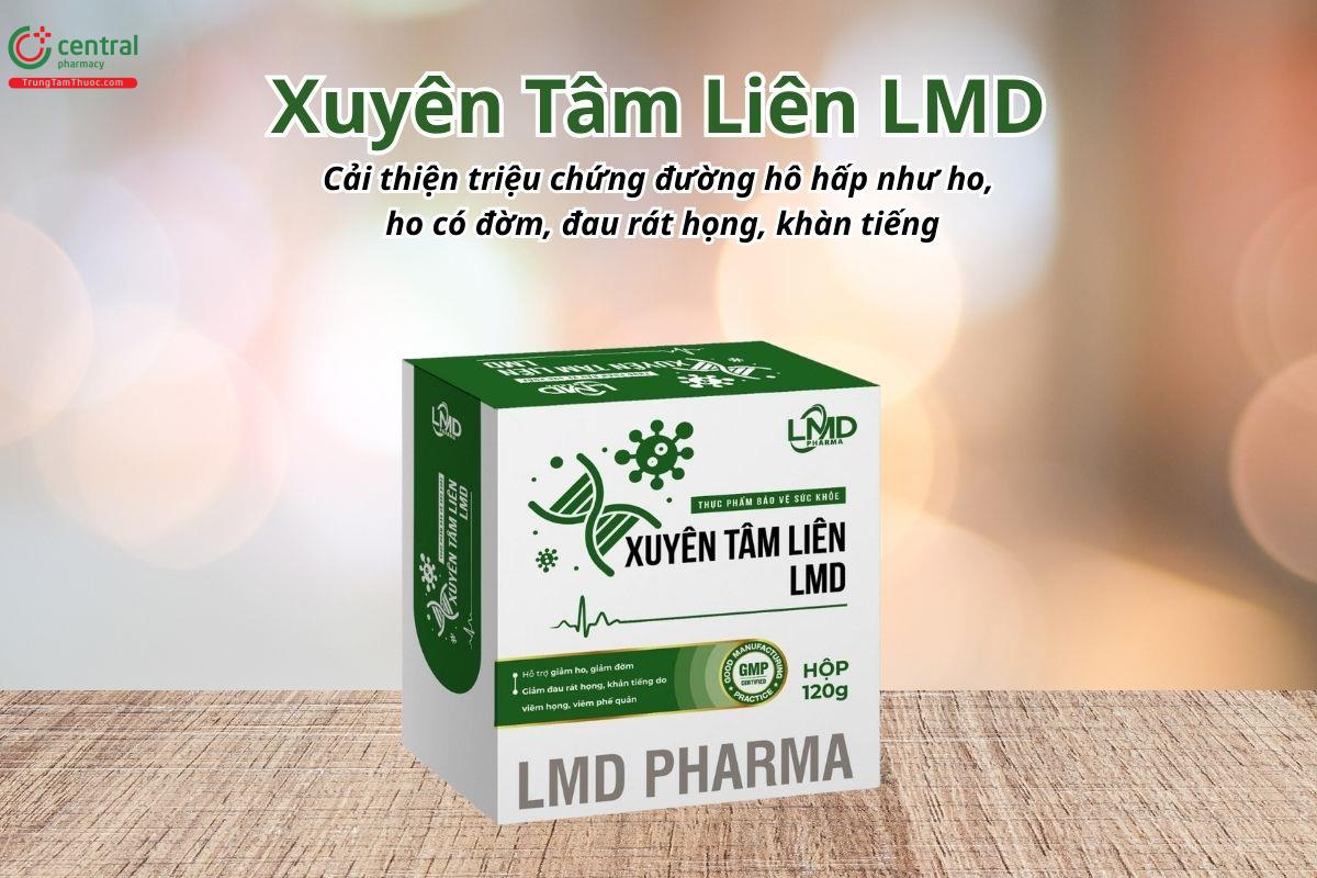 Xuyên Tâm Liên LMD cải thiện triệu chứng đường hô hấp như ho, ho có đờm, đau rát họng, khàn tiếng