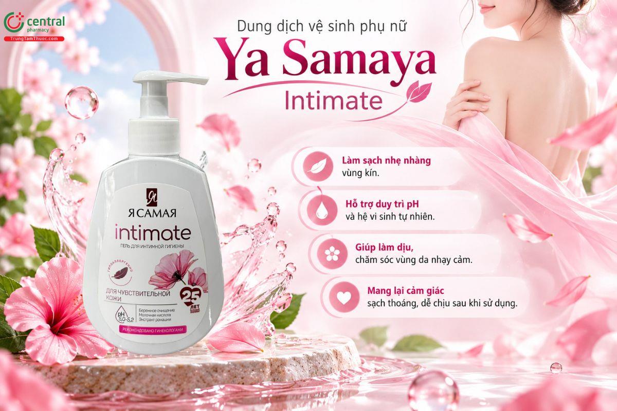 Ya Samaya Intimate dung dịch vệ sinh phụ nữ dịu nhẹ từ hoa cúc.