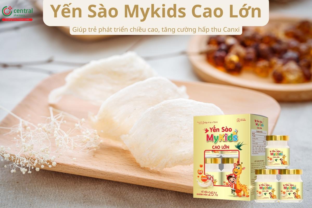 Yến Sào Mykids Cao Lớn giúp phát triển chiều cao, tăng cường hấp thu