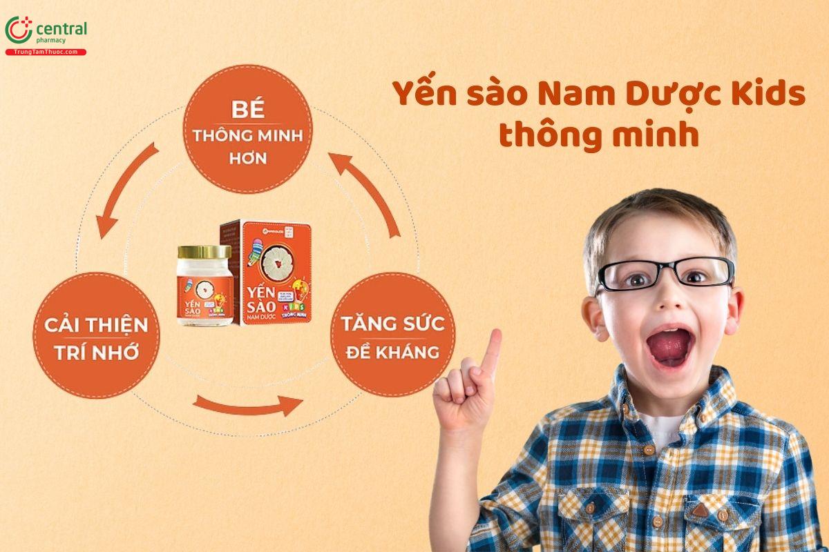 Yến sào Nam Dược Kids thông minh phát triển toàn diện não bộ của trẻ