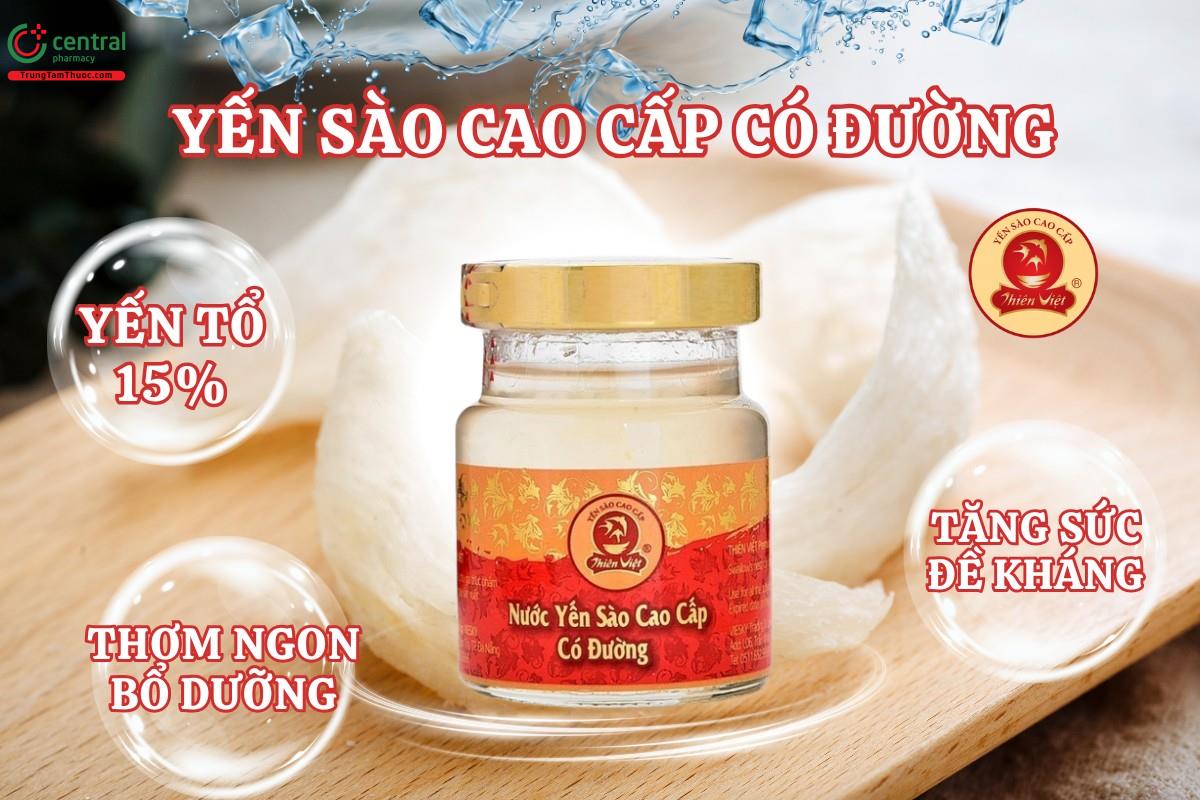  Nước Yến Sào Thiên Nhiên Thiên Việt Có Đường hộp 6 lọ x 70ml - tăng cường sức khoẻ 