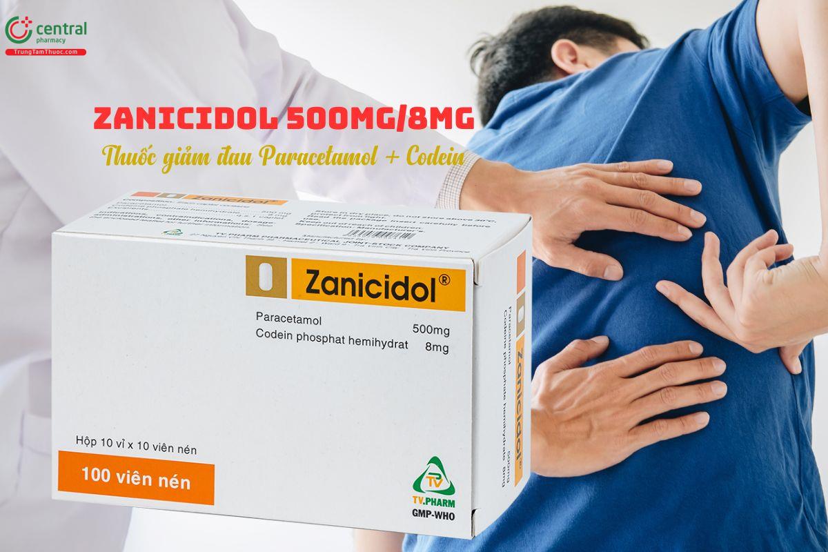 Thuốc Zanicidol 500mg/8mg - Điều trị ngắn hạn các cơn đau cấp tính