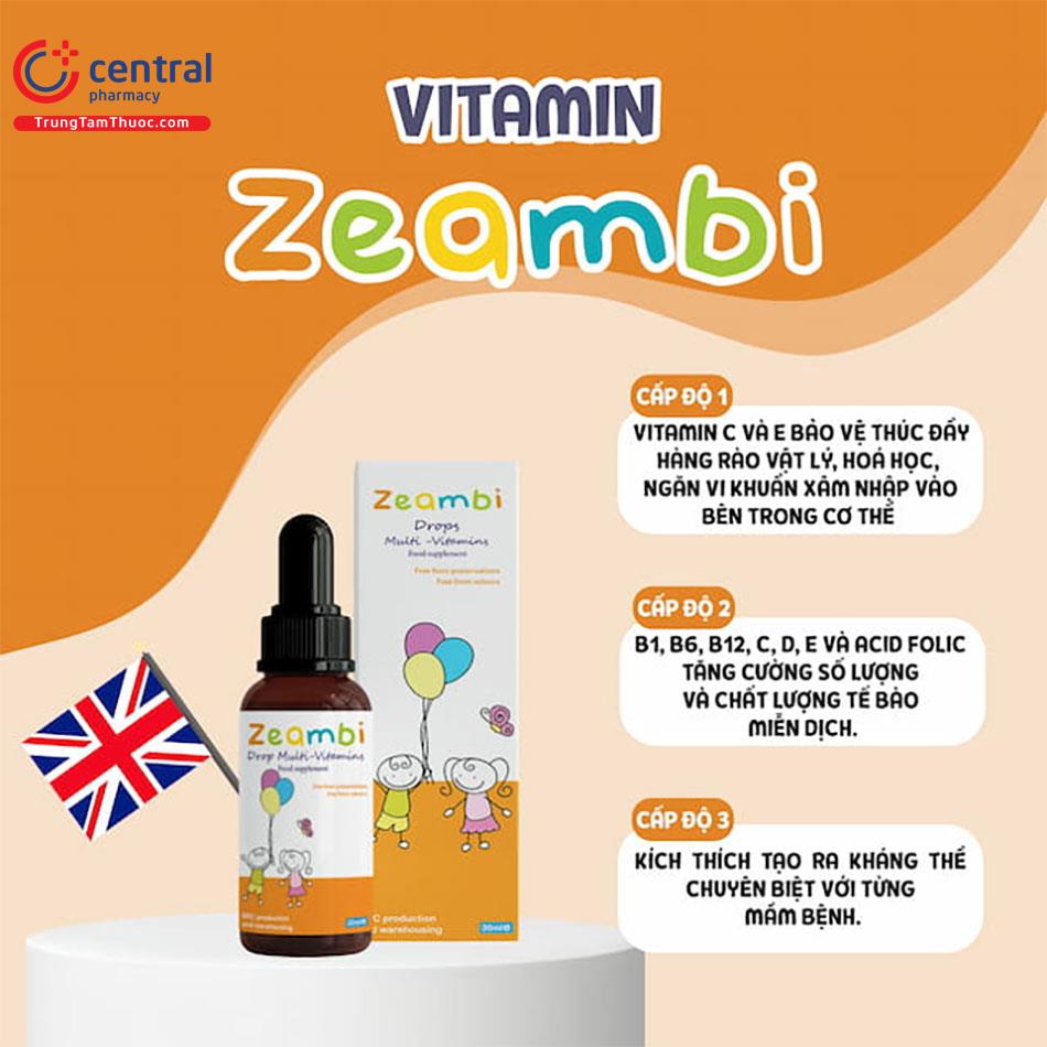 Zeambi Drops Multi Vitamins - bổ sung vitamin bảo vệ hệ miễn dịch