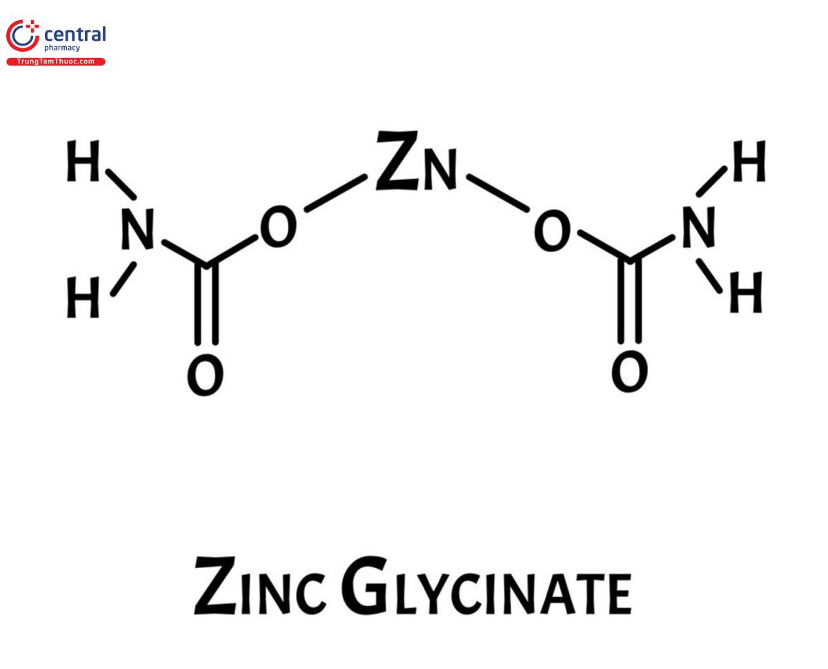 Công thức cấu tạo của Zinc Glycinate