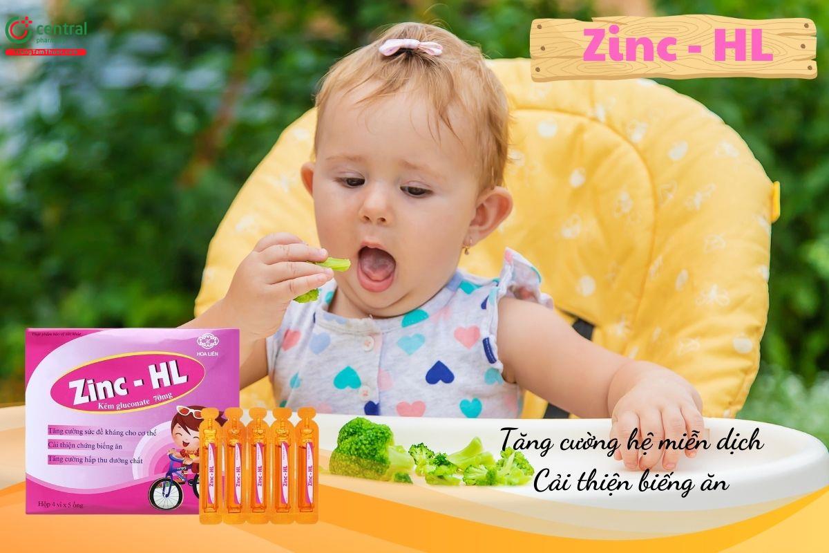 ZinC-HL giúp tăng cường hệ miễn dịch, cải thiện tình trạng biếng ăn