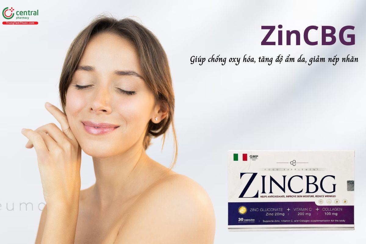 ZinCBG - Chống oxy hóa, tăng đàn hồi da, giảm dấu hiệu lão hóa
