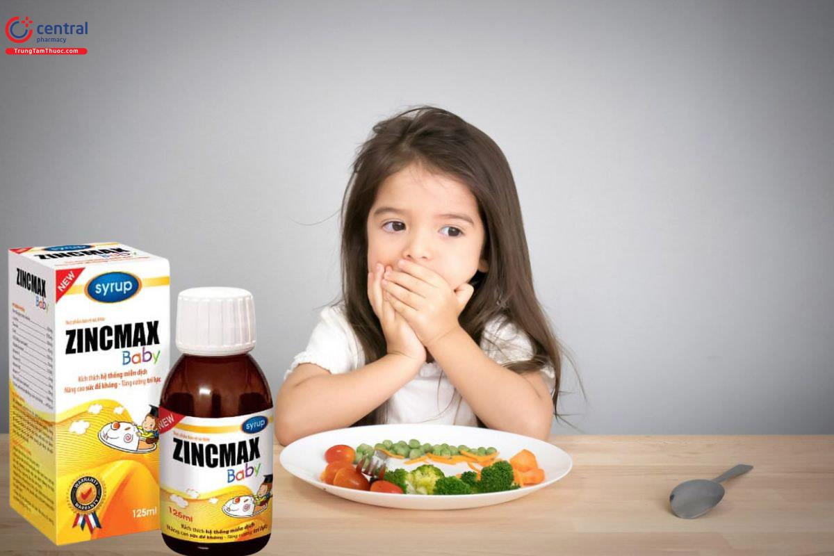 Zincmax Baby giúp cải thiện biếng ăn ở trẻ