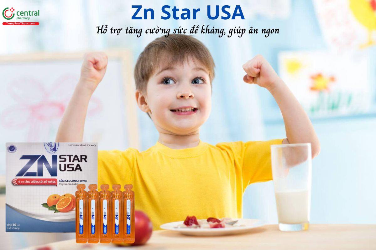 Zn Star USA - bổ sung kẽm và thymomodulin, hỗ trợ tăng cường sức đề kháng 