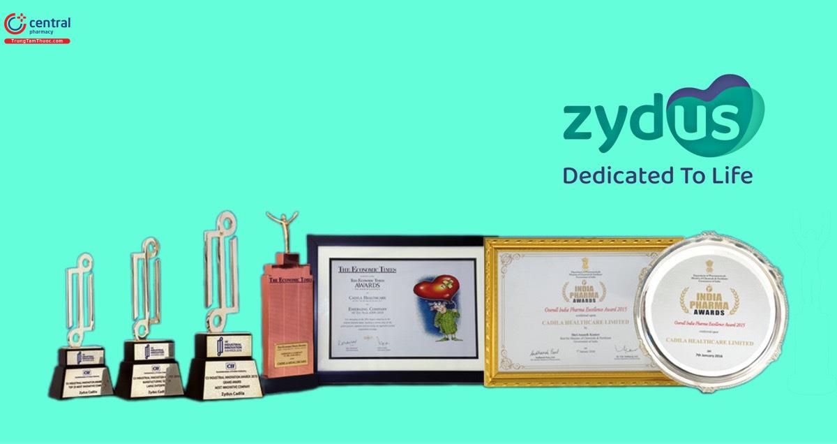 Giải thưởng và chứng nhận của Zydus