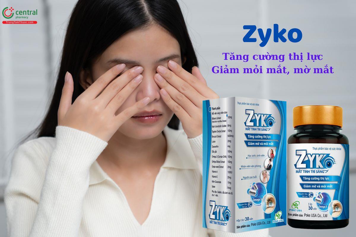Viên uống bổ mắt Zyko - Tăng cường thị lực, giảm mờ mắt, mỏi mắt