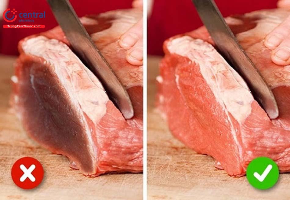 An toàn thực phẩm: Nhận biết thịt lợn sạch và thịt lợn không an toàn.
