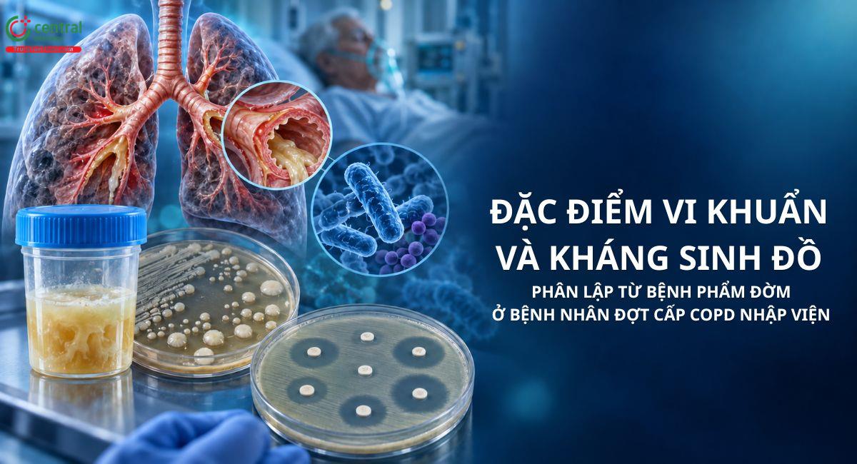 Đặc điểm vi khuẩn và kháng sinh đồ phân lập từ bệnh phẩm đờm ở bệnh nhân đợt cấp COPD nhập viện