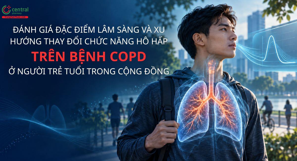 Đánh giá đặc điểm lâm sàng và xu hướng thay đổi chức năng hô hấp trên bệnh phổi tắc nghẽn mạn tính ở người trẻ tuổi trong cộng đồng