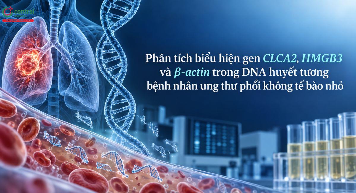 Phân tích biểu hiện gen CLCA2, HMGB3 và β-actin trong DNA huyết tương bệnh nhân ung thư phổi không tế bào nhỏ
