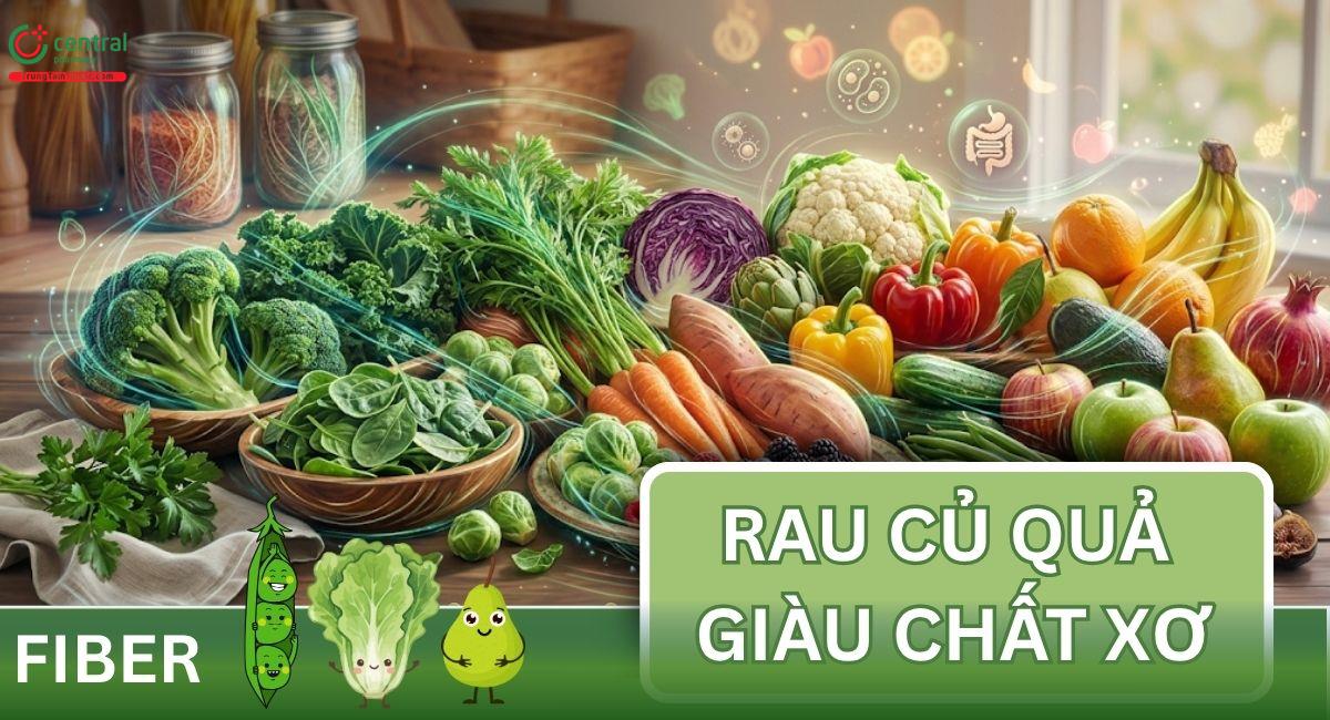 Rau củ quả nào có nhiều chất xơ nhất? Lợi ích của chất xơ hoà tan, không hoà tan