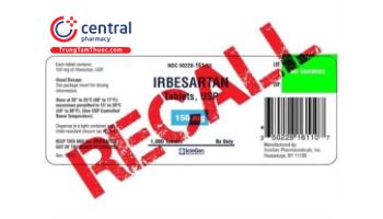 FDA cảnh báo về việc thu hồi lô thuốc chứa Irbesartan 