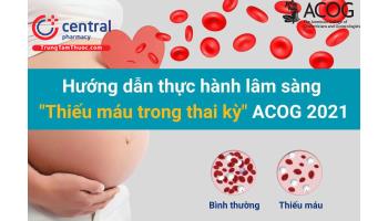 Hướng dẫn thực hành lâm sàng 'Thiếu máu trong thai kỳ' ACOG 2021
