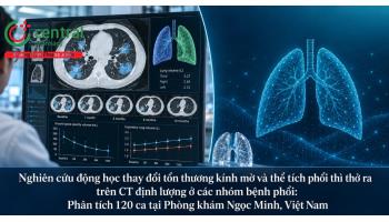 Nghiên cứu động học thay đổi tổn thương kính mờ và thể tích phổi thì thở ra trên CT định lượng ở các nhóm bệnh phổi: Phân tích 120 ca tại Phòng khám Ngọc Minh, Việt Nam