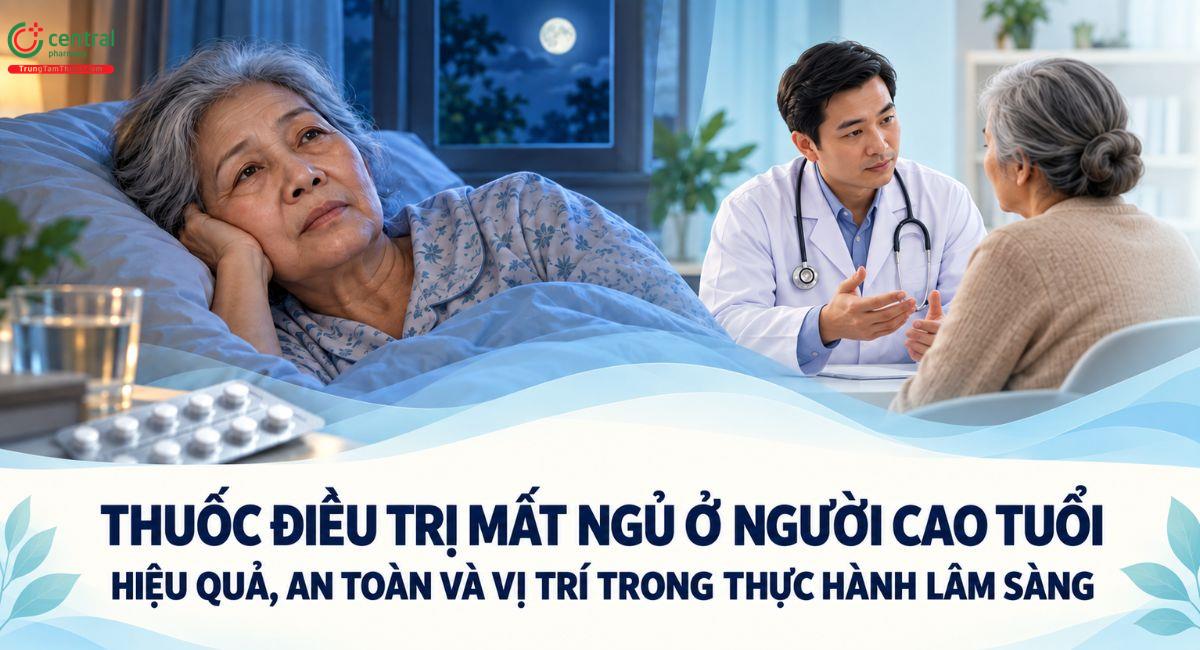 Thuốc điều trị mất ngủ ở người cao tuổi: Hiệu quả, an toàn và vị trí trong thực hành lâm sàng